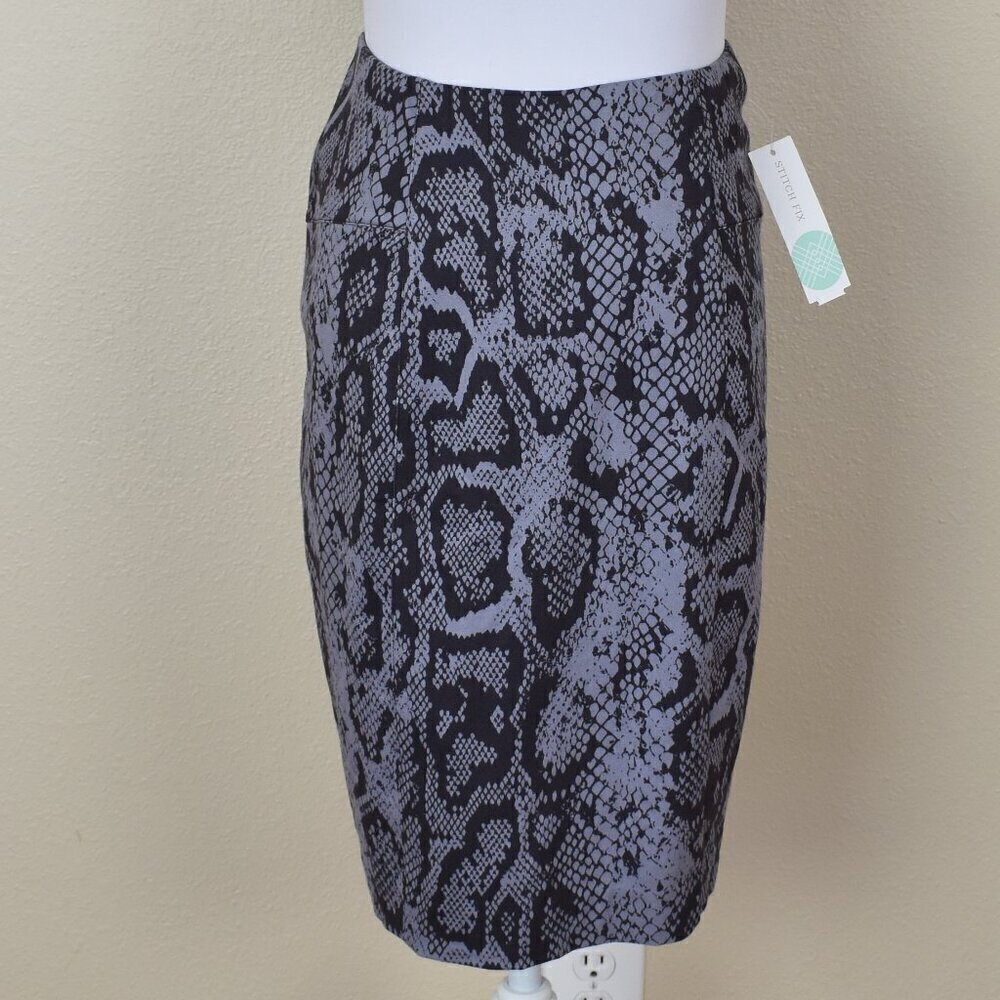 Stitch Fix Lysse Charity Pencil Skirt Snake Print NEW - S